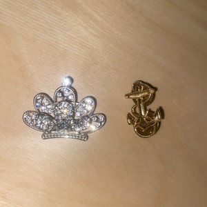 diamonds shiny metal pins